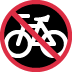 Prohibido el paso de bicicletas