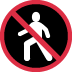 Prohibido el paso de peatones