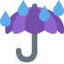 Umbrella with rain drops